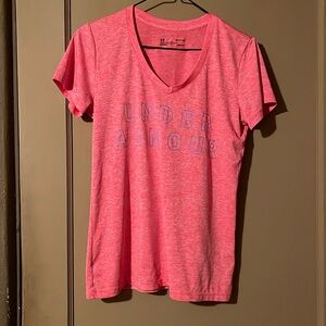 Pink short sleeve Under Armour shirt